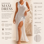 Crochet Knit Maxi Beach Cover-Up