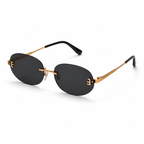 Women's Rimless Oval Sunglasses