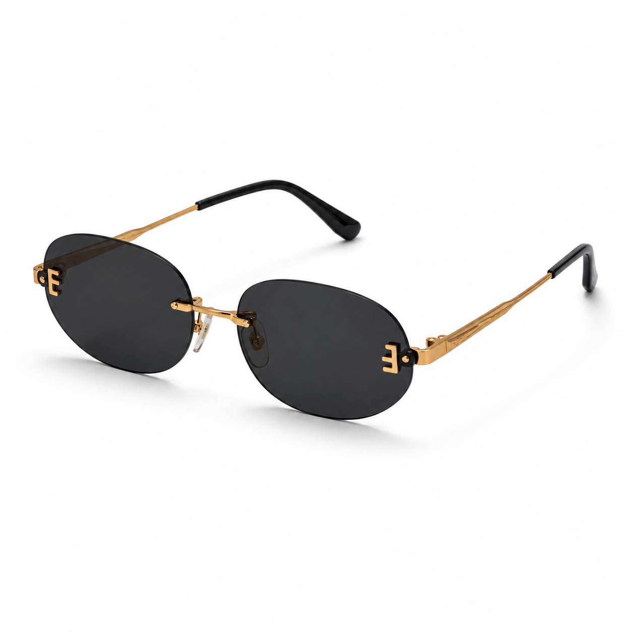 Women's Rimless Oval Sunglasses