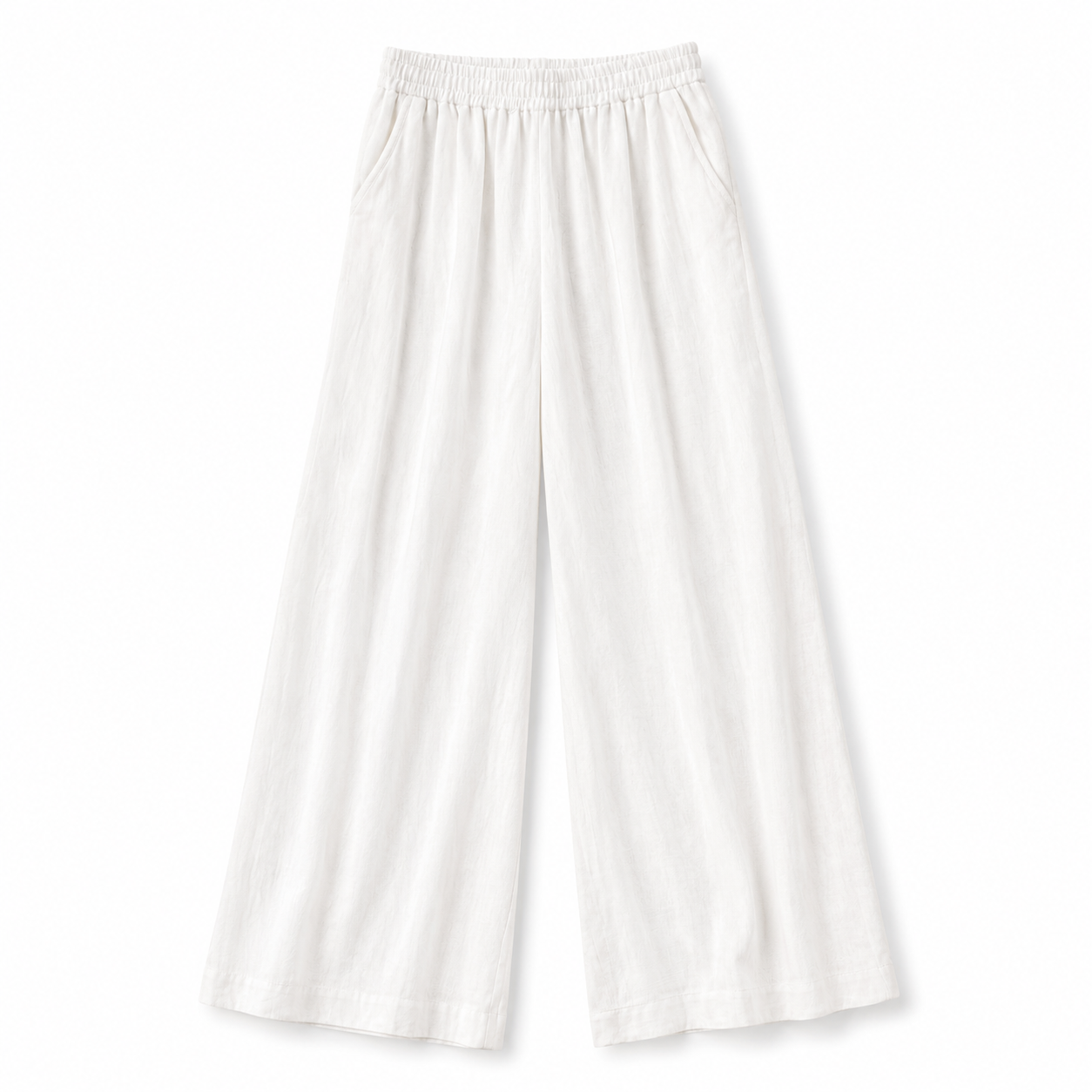 Cotton Linen Wide Leg Pants