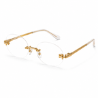 Women's Rimless Oval Sunglasses
