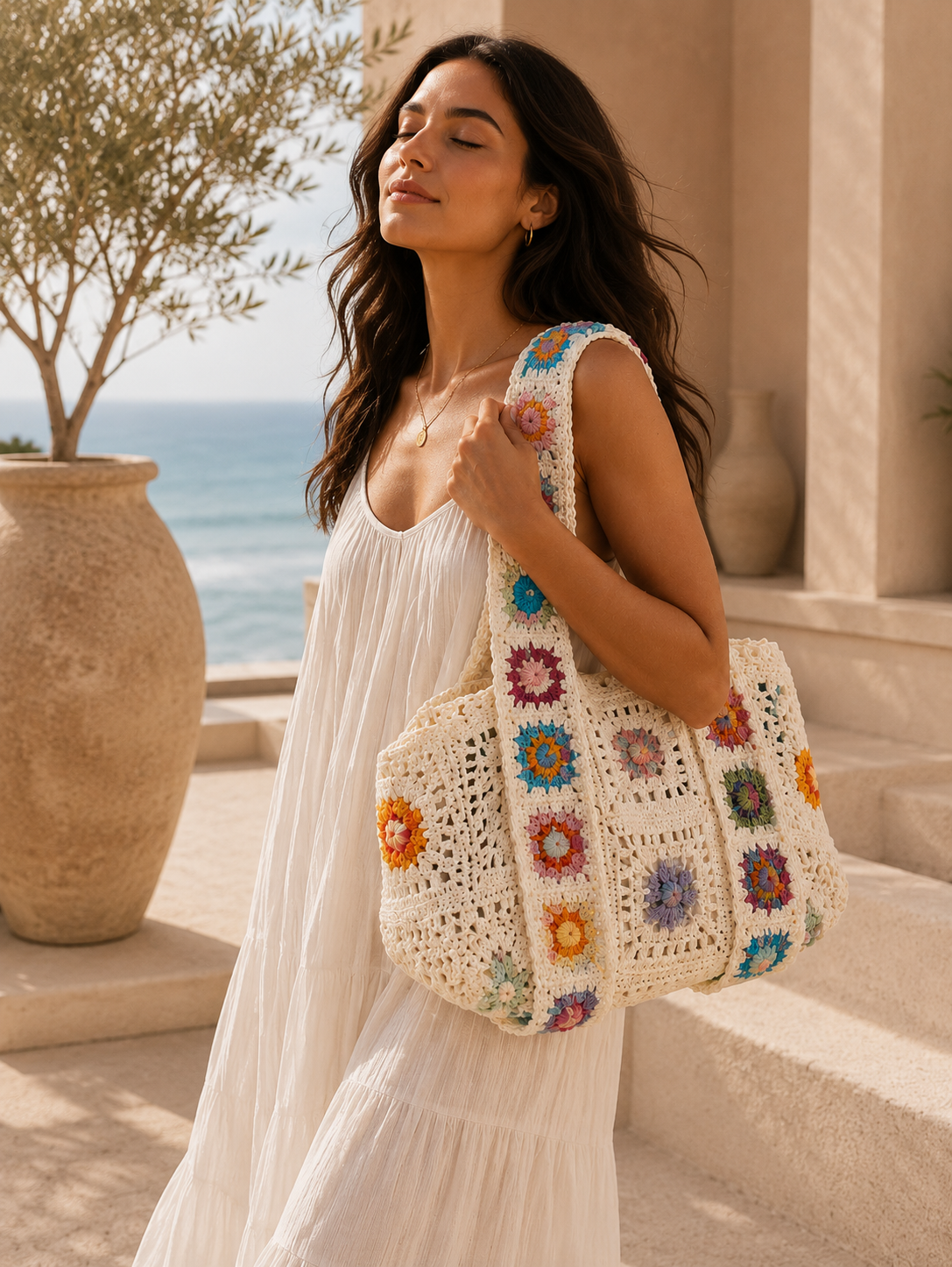 Boho Crochet Shoulder Bag