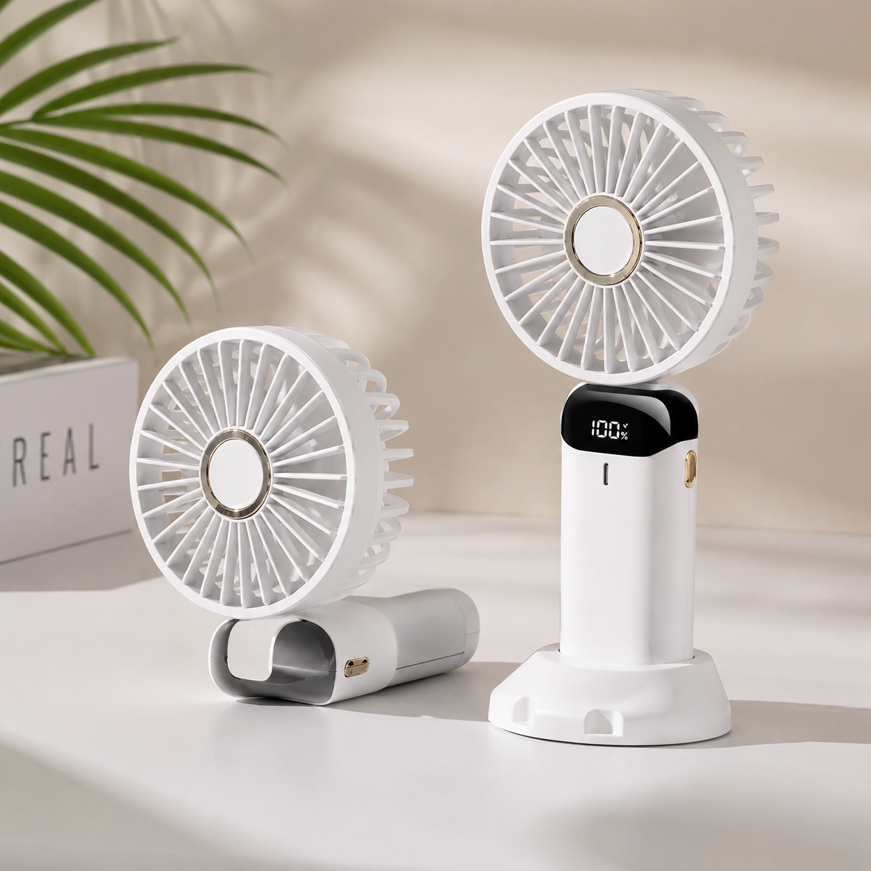 Portable Handheld Fan – USB Rechargeable Mini Personal Cooling Fan, Foldable Desk Fan for Travel, Office, Home, Outdoor, Camping & Summer Essentials