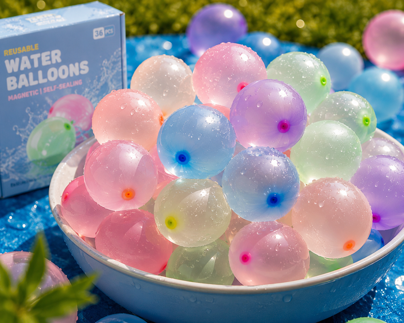 Reusable Water Balloons – Magnetic Self-Sealing Splash Balls for Kids & Adults, Summer Outdoor Water Toys, Pool Games, Beach Toys & Backyard Fun