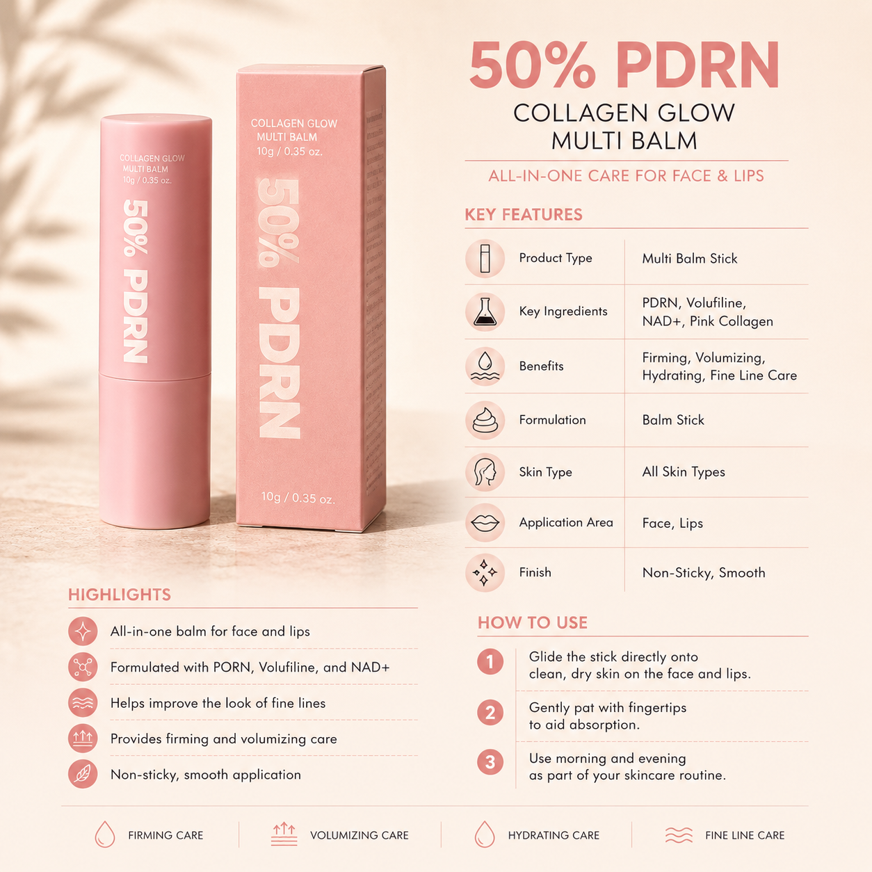 PDRN Pink Collagen Firming Balm Stick