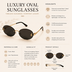 Women's Rimless Oval Sunglasses