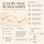 Women's Rimless Oval Sunglasses