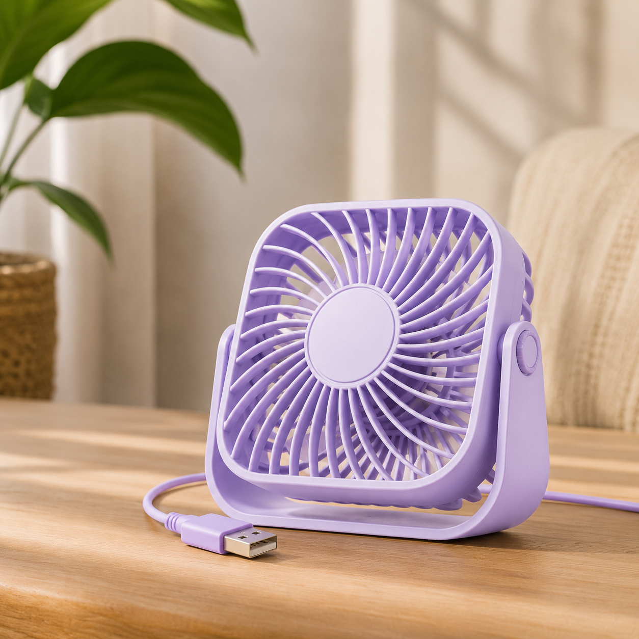Portable USB Fan, Rechargeable Mini Desk Fan, Personal Cooling Fan for Office, Bedroom, Travel, Camping &amp; Outdoor Use
