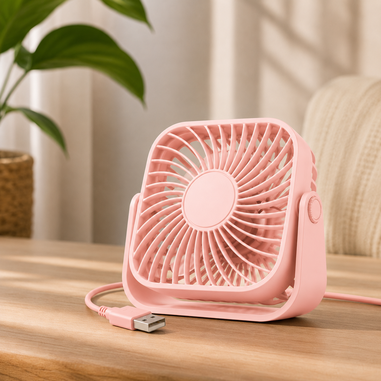 Portable USB Fan, Rechargeable Mini Desk Fan, Personal Cooling Fan for Office, Bedroom, Travel, Camping &amp; Outdoor Use