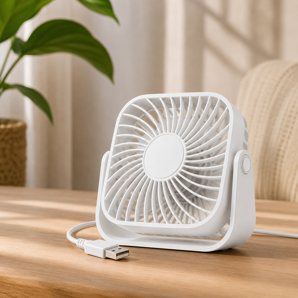 Portable USB Fan, Rechargeable Mini Desk Fan, Personal Cooling Fan for Office, Bedroom, Travel, Camping &amp; Outdoor Use