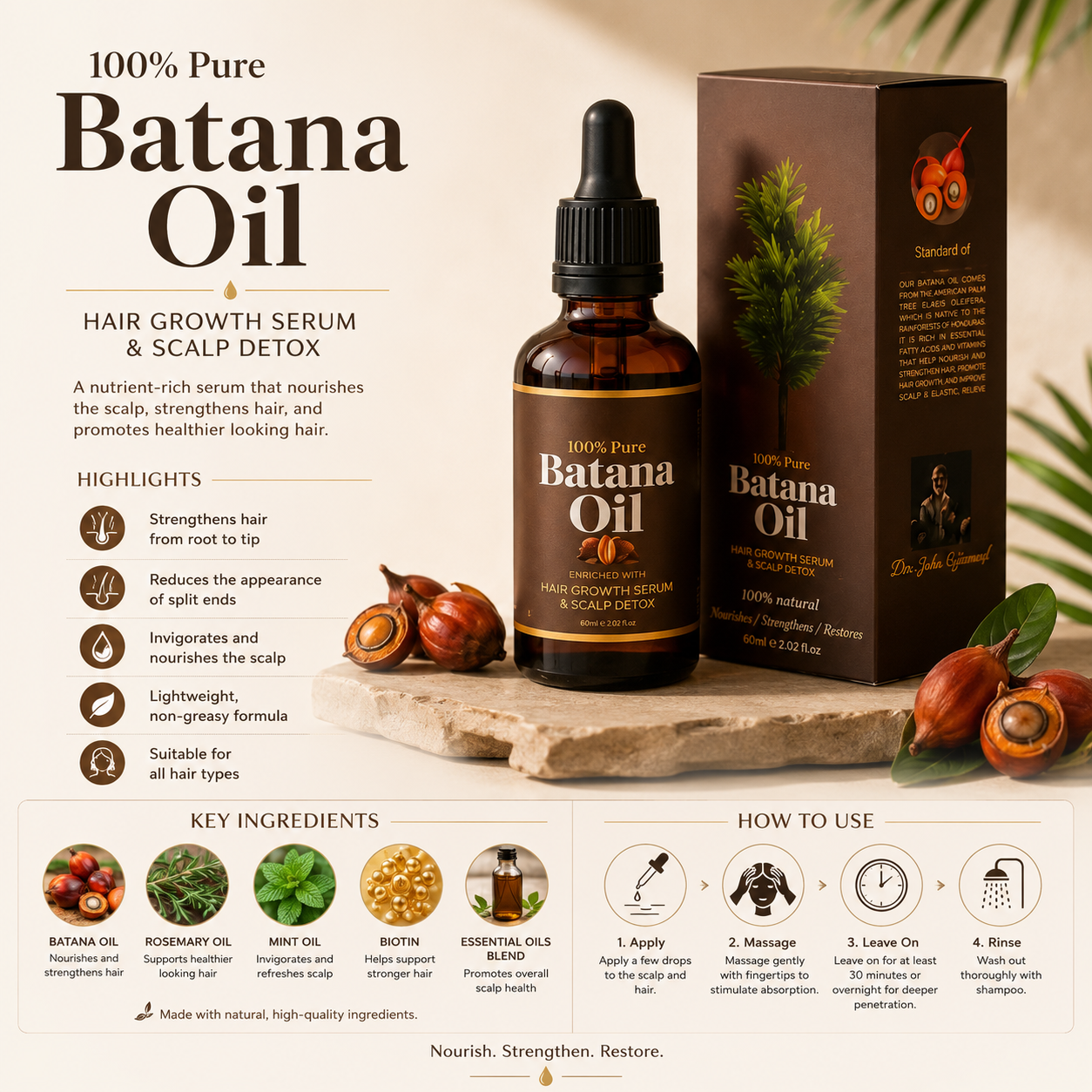 Batana Rosemary Mint Hair Oil